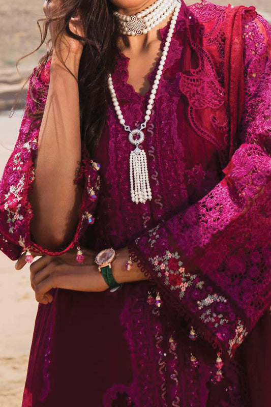 Hai Kuch By Elaf Unstitched 3 Piece Festive Emb Lawn Collection'2024-EHK-01-B-Gulzar