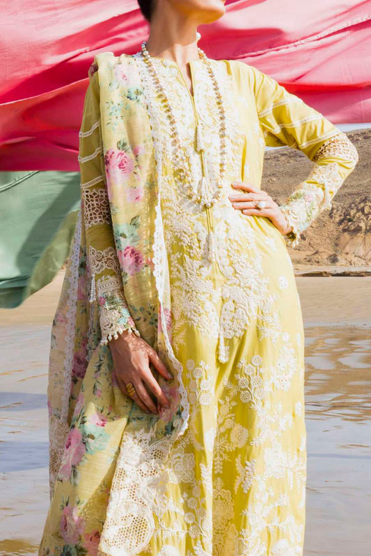 Hai Kuch By Elaf Unstitched 3 Piece Festive Emb Lawn Collection'2024-EHK-02-B-Nargis