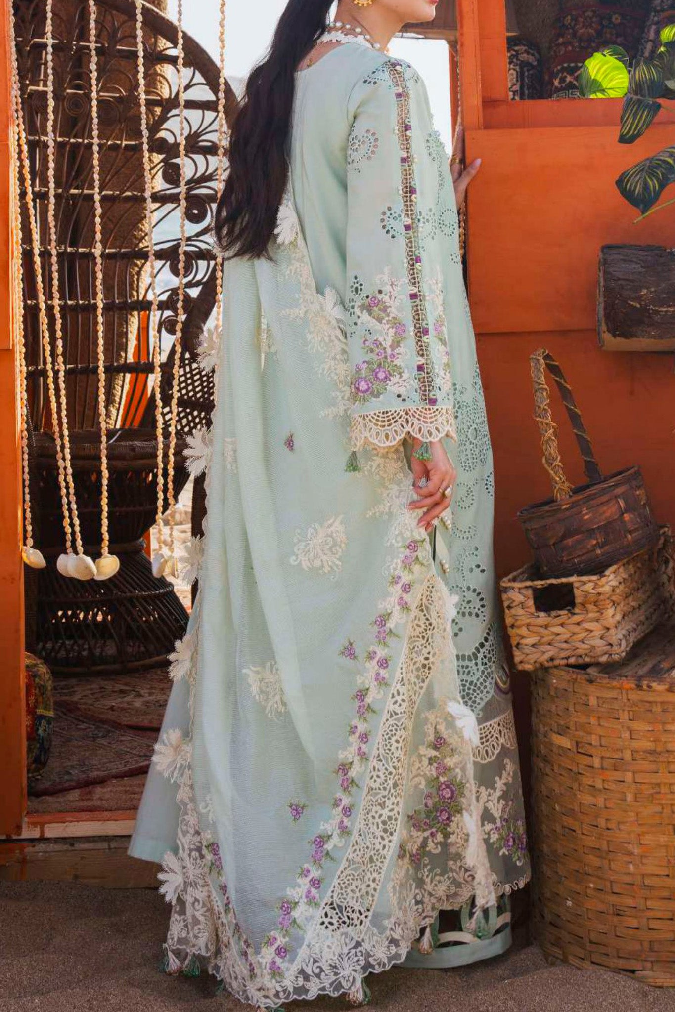 Hai Kuch By Elaf Unstitched 3 Piece Festive Emb Lawn Collection'2024-EHK-03-A-Mehrma