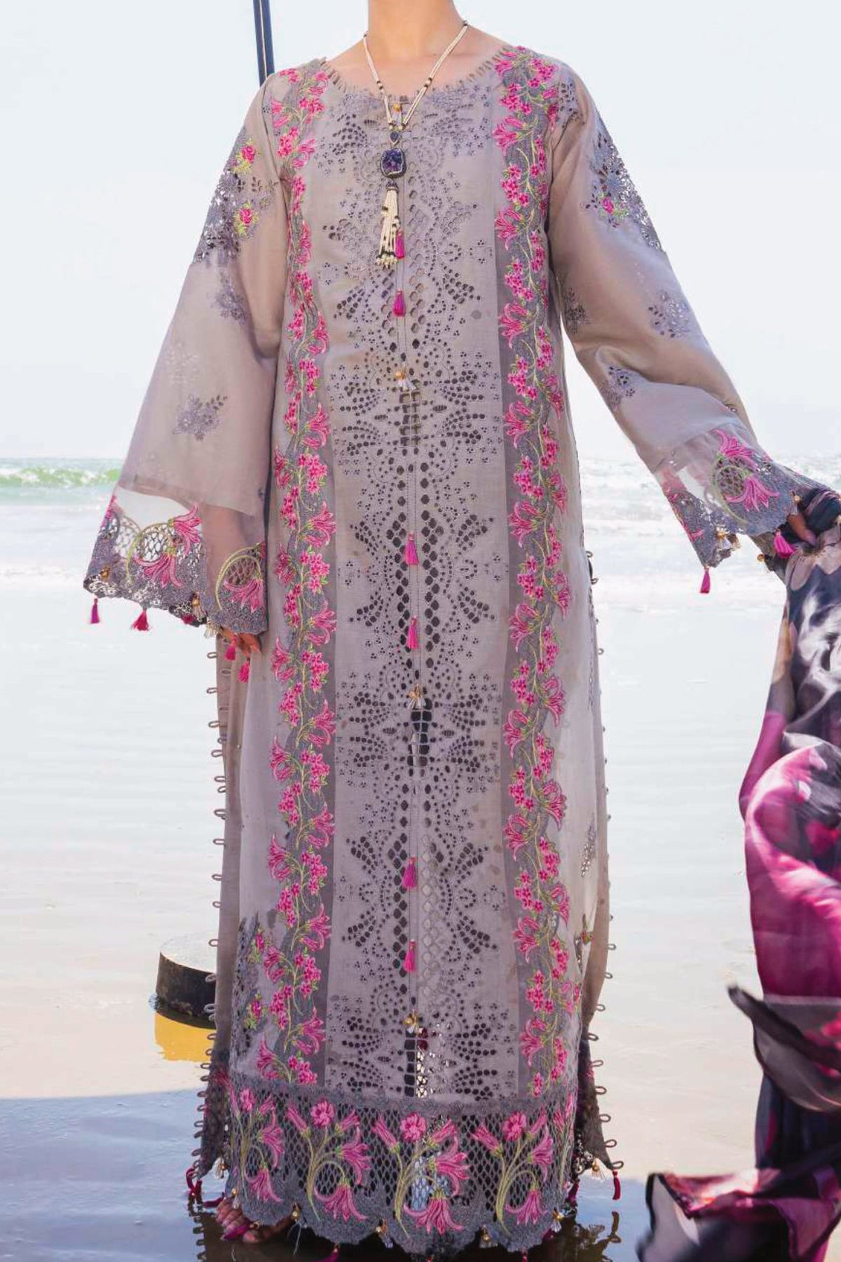 Hai Kuch By Elaf Unstitched 3 Piece Festive Emb Lawn Collection'2024-EHK-04-Alyaanh