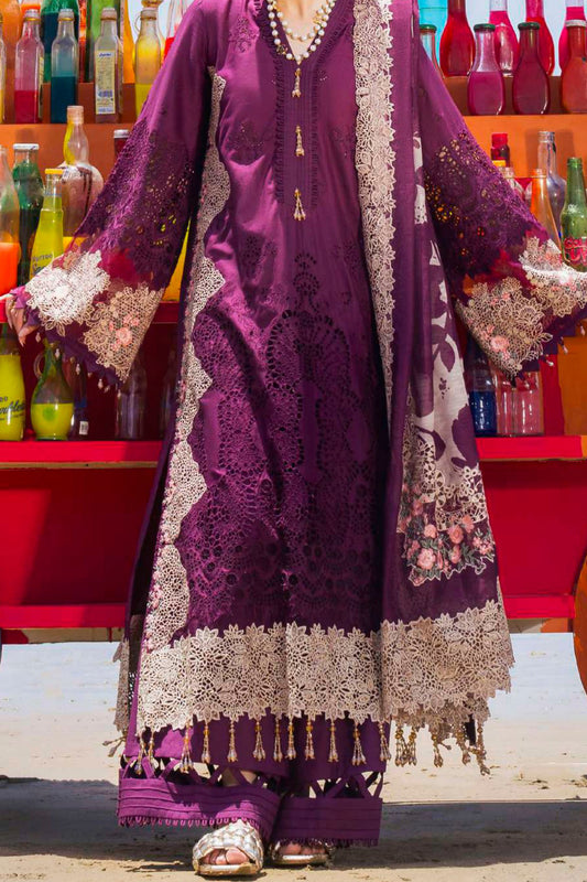 Hai Kuch By Elaf Unstitched 3 Piece Festive Emb Lawn Collection'2024-EHK-06-Hania