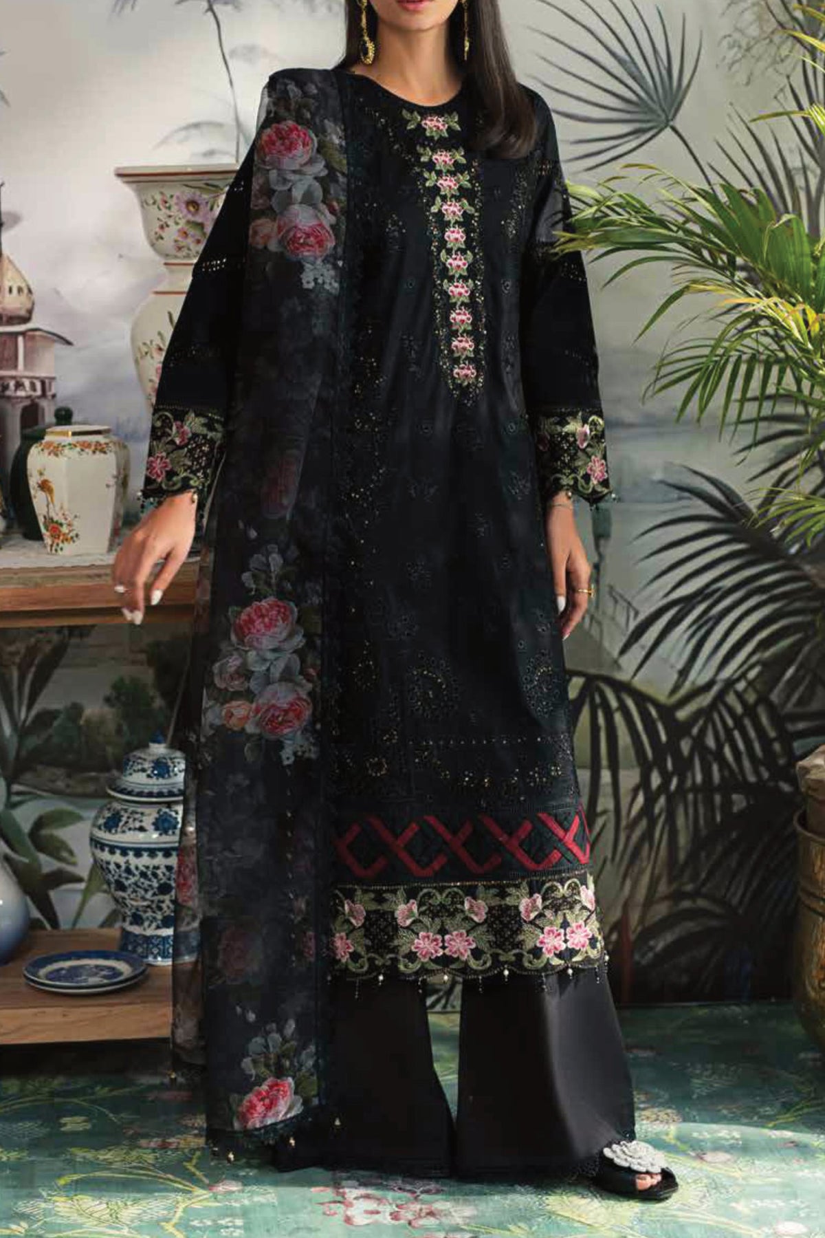Ayra By Emaan Adeel Unstitched 3 Piece Luxury Lawn Collection'2024-EL-05