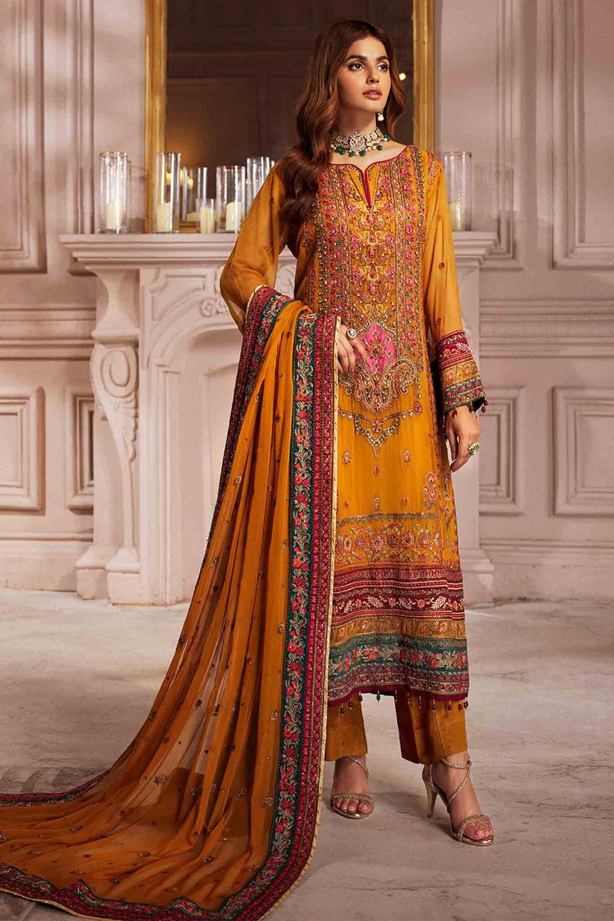 Elaine by Emaan Adeel Unstitched 3 Piece Luxury Chiffon Collection'2023-EL-07