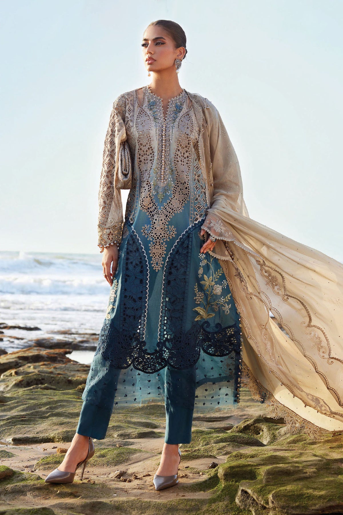 Maria B Unstitched 3 Piece Luxury Lawn Eid II Collection'2025-EL25-08