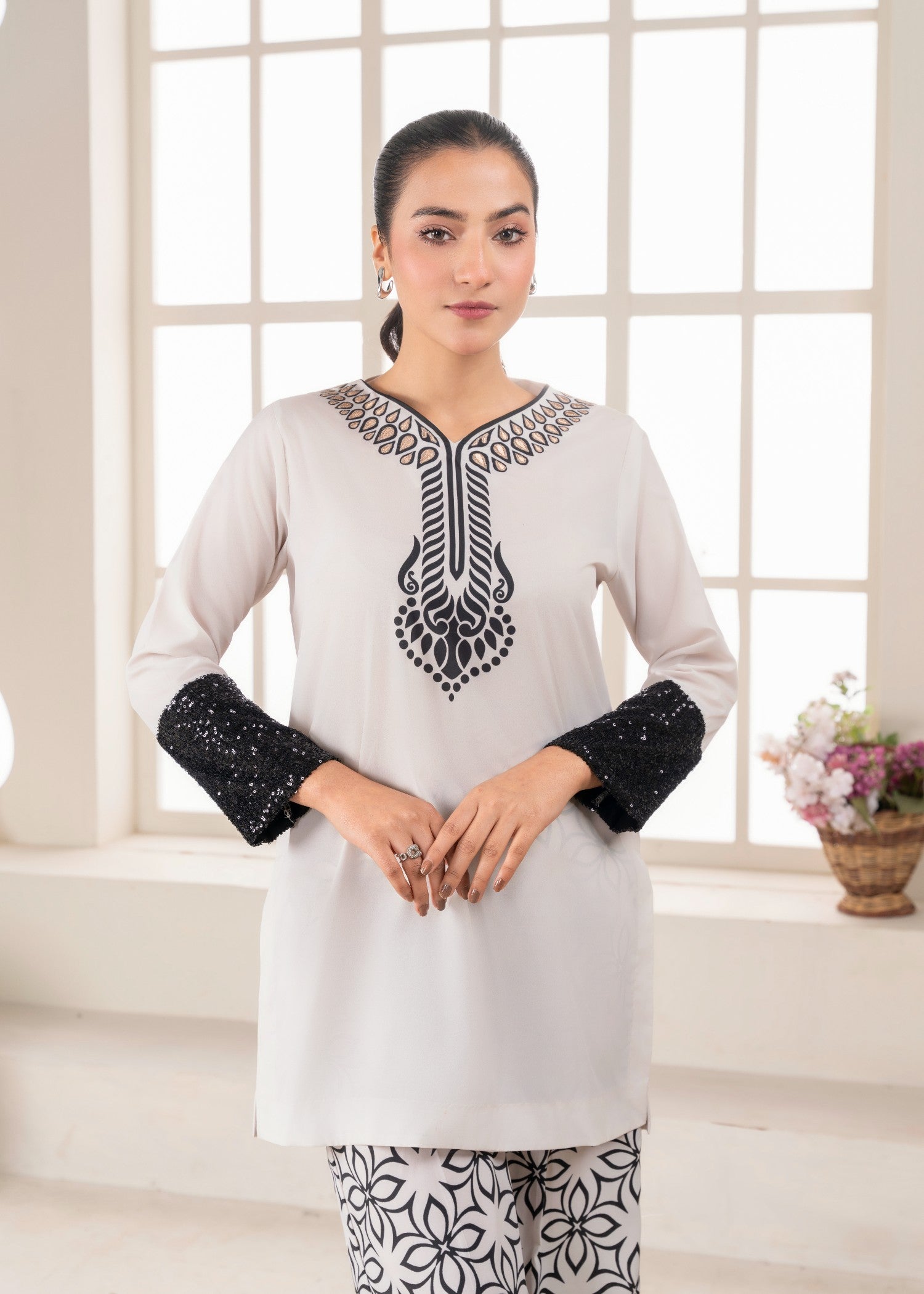 Stitch Vibes Elan Blanc Co-ord set