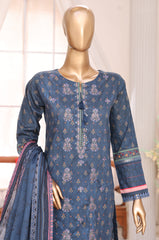 Sumi Stitched 3 Piece Emb Printed Lawn Collection'2025-EM-01-Blue