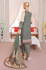Sumi Stitched 3 Piece Emb Printed Lawn Collection'2025-EM-05-Green
