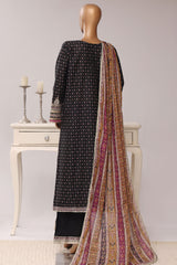 Regal By Sada Bahar Stitched 3 Piece Festive Emb Lawn Vol-03 Suit-EMB-1262-BLACK