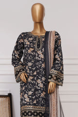 Malika By Sada Bahar Stitched 3 Piece Emb Festive Vol-03 Collection'2025-EMB-1514-Black
