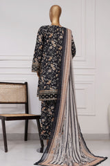 Malika By Sada Bahar Stitched 3 Piece Emb Festive Vol-03 Collection'2025-EMB-1514-Black