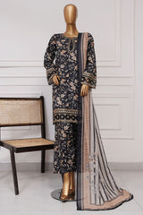 Malika By Sada Bahar Stitched 3 Piece Emb Festive Vol-03 Collection'2025-EMB-1514-Black