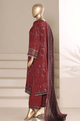Regal By Sada Bahar Stitched 3 Piece Emb Lawn Vol-01 Suit-EMB-4267-BROWN