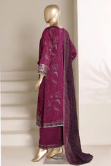 Regal By Sada Bahar Stitched 3 Piece Emb Lawn Vol-01 Suit-EMB-4283-PURPLE