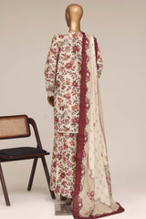 Malika By Sada Bahar Stitched 3 Piece Festive Emb Lawn Vol-04 Suit-EMB-603-SKIN