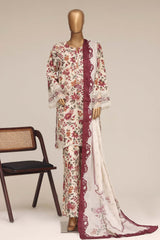 Malika By Sada Bahar Stitched 3 Piece Festive Emb Lawn Vol-04 Suit-EMB-603-SKIN