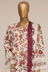 Malika By Sada Bahar Stitched 3 Piece Festive Emb Lawn Vol-04 Suit-EMB-603-SKIN