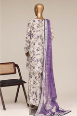 Malika By Sada Bahar Stitched 3 Piece Festive Emb Lawn Vol-04 Suit-EMB-605-ICE