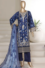 Sada Bahar Stitched 3 Piece Emb Signature Festive Vol-04 Suit-EMB-7708-BLUE