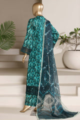 Sada Bahar Stitched 3 Piece Luxury Peplum Frock Vol-02 Suit-EMB-827-C.GREEN