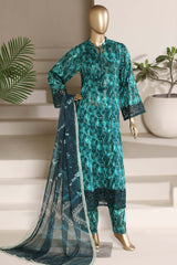 Sada Bahar Stitched 3 Piece Luxury Peplum Frock Vol-02 Suit-EMB-827-C.GREEN