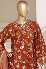 Sada Bahar Stitched 3 Piece Peplum Luxury Frock Vol-03 Suit-EMB-932-MUSTARD