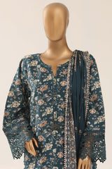 Malika By Sada Bahar Stitched 3 Piece Festive Emb Lawn Vol-03 Suit-EMB-952-GREEN