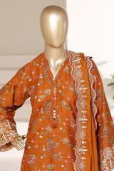 Regal By Sada Bahar Stitched 3 Piece Festive Emb Lawn Vol-02 Suit-EMB-956-MUSTARD