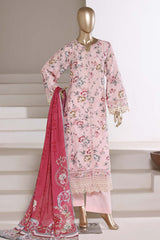 Sada Bahar Stitched 3 Piece Festive Emb Lawn With Fancy Dupatta Vol-02 Suit-EMB-986-PINK