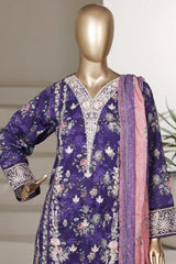 Sada Bahar Stitched 3 Piece Emb Signature Festive Vol-04 Suit-EMB-7732-PURPLE