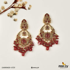 Earrings-0721 Red - Zeesy Jewellery