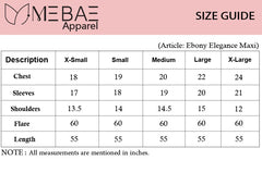 MeBae Stitched Maxi Collection-Ebony Elegance Maxi