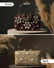 Elegant Ruby Crystal Clutch Bag