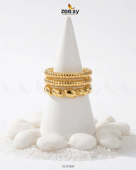 Zeesy-Elegant Sculpted Liquid Ring