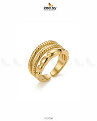 Zeesy-Elegant Sculpted Liquid Ring