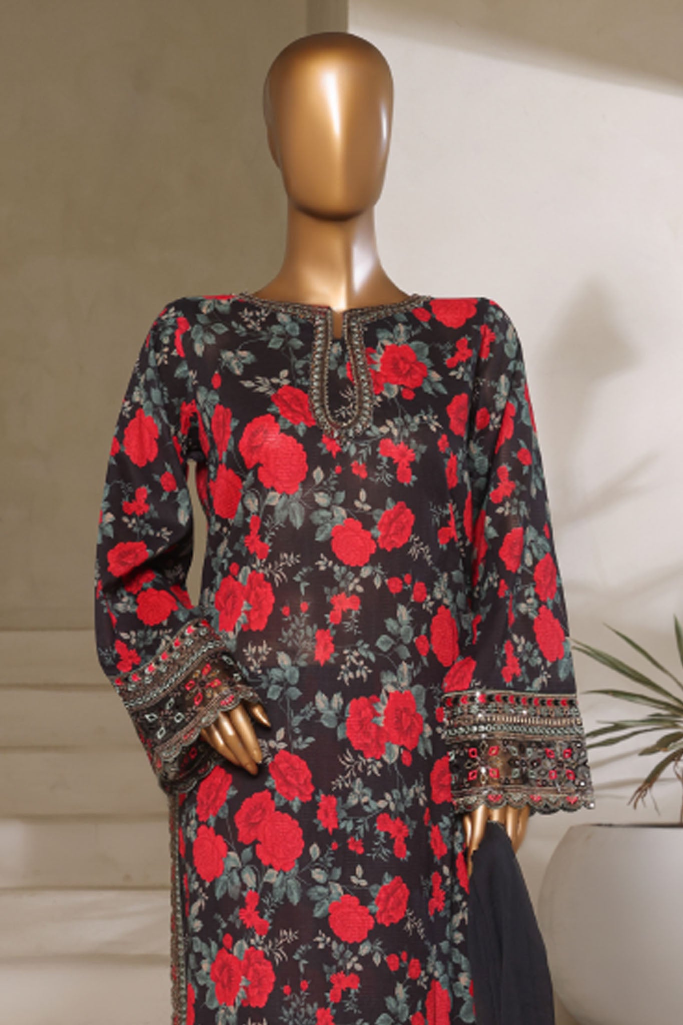 Malika By Sada Bahar Stitched 3 Piece Emb Festive Vol-05 Collection'2025-EMB-2126-Black
