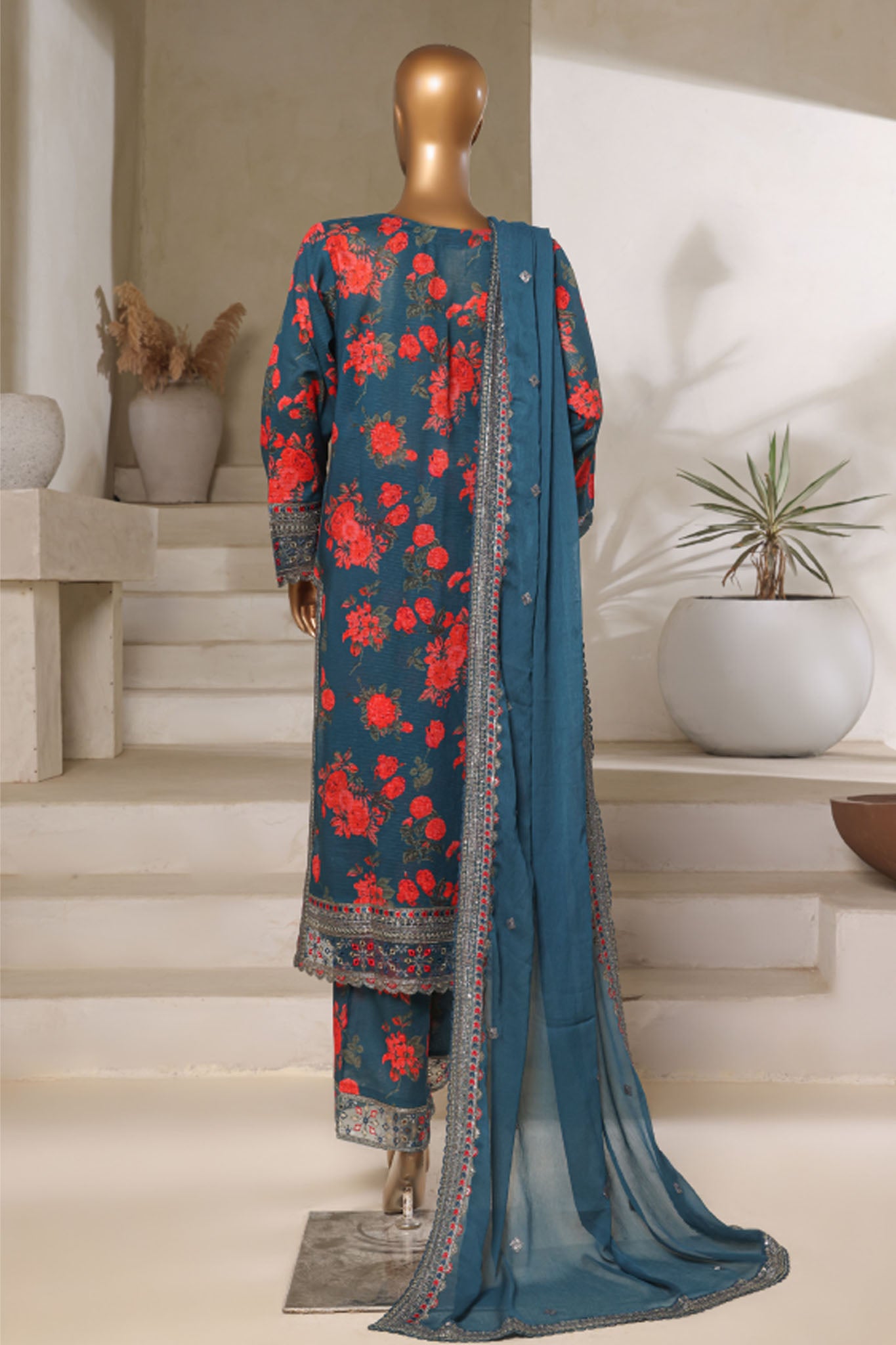 Malika By Sada Bahar Stitched 3 Piece Emb Festive Vol-05 Collection'2025-EMB-2129-Green
