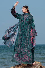 Summer Together By Afrozeh Unstitched 3 Piece Lawnkari Vol-03 Collection-AL-04-Emerald