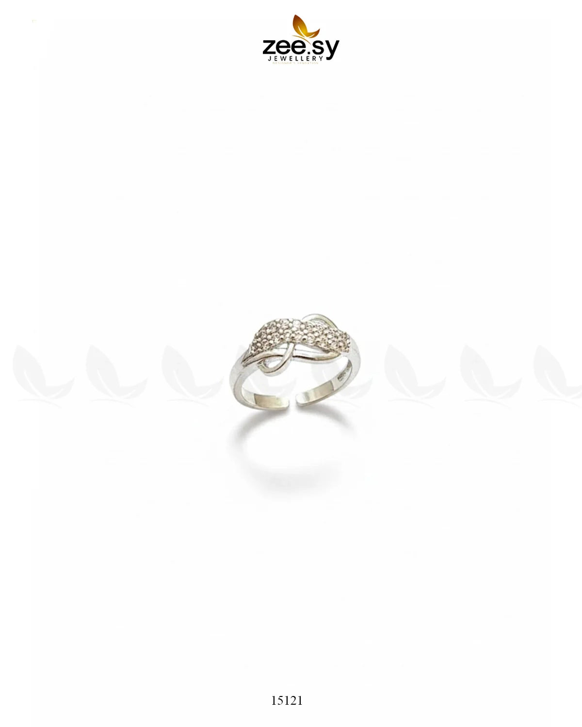 Wave Grace Cluster Pave Ring - Zeesy Jewellery