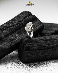 Wave Grace Cluster Pave Ring - Zeesy Jewellery