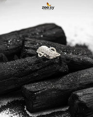 Wave Grace Cluster Pave Ring - Zeesy Jewellery