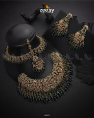Esra Bridal Set Green - Zeesy Jewellery