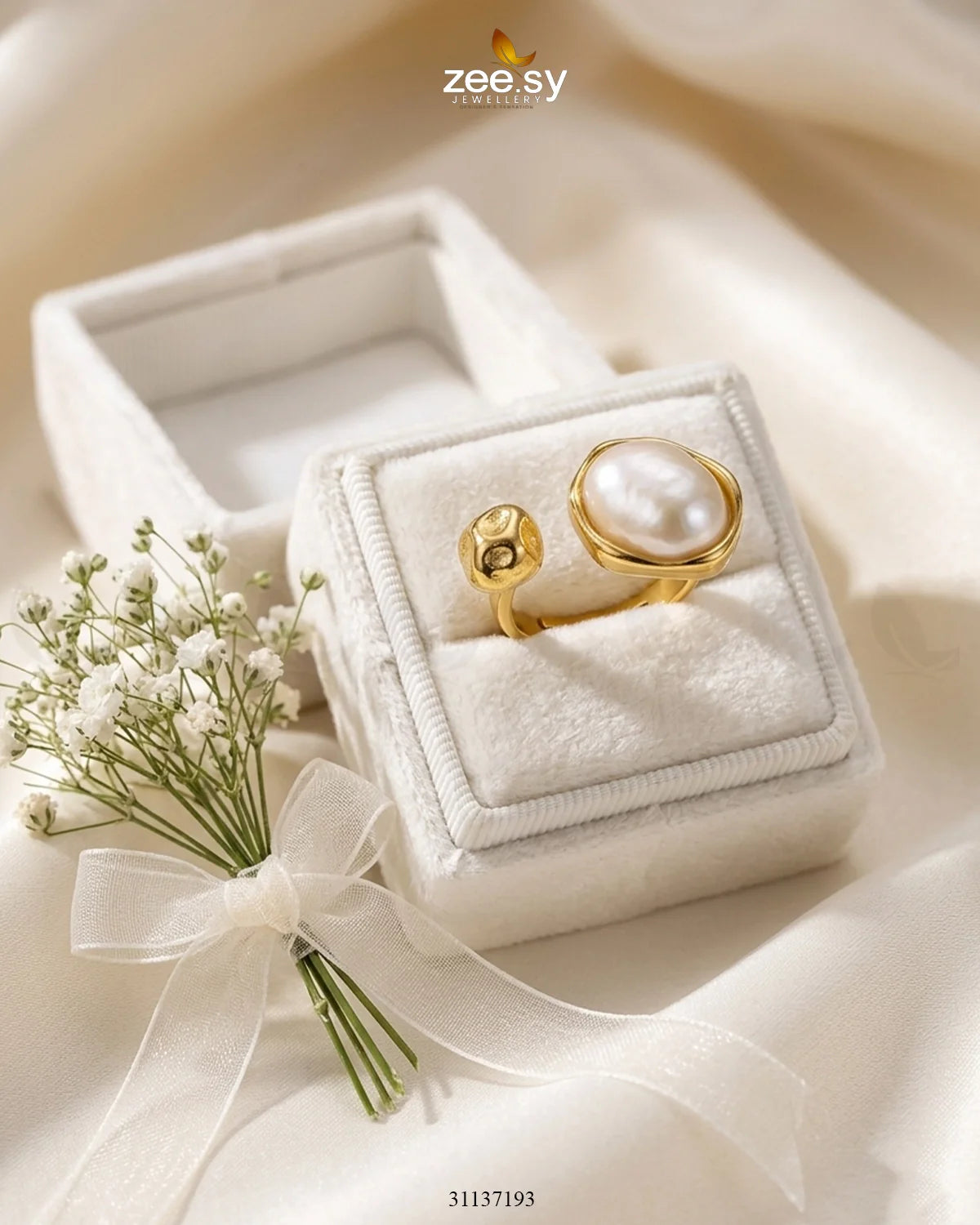 Essential Riviera Gilded Pearl Ring