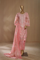 Bin Saeed Stitched 3 Piece Embroidered Lawn Collection'2023-F-0416