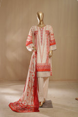 Bin Saeed Stitched 3 Piece Printed Summer Lawn Collection'2023-F-0420