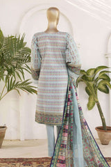 Affifa by Bin Saeed Stitched 3 Piece Embroidered Lawn Vol-04 Collection'2023-F-0491-Ferozi