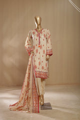Bin Saeed Stitched 3 Piece Printed Summer Lawn Collection'2023-F-0612