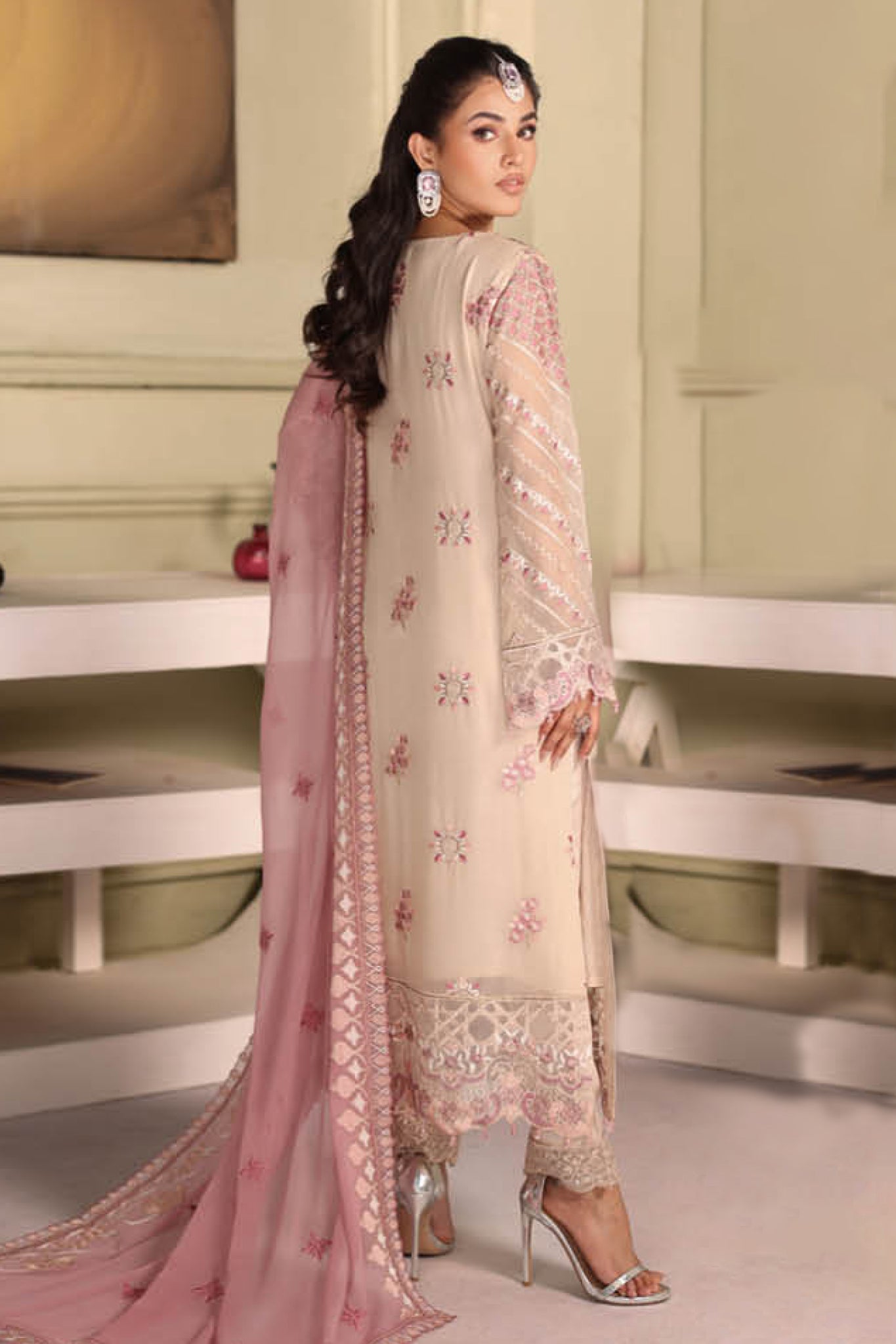 Ramsha Unstitched 3 Piece Luxury Chiffon Vol-27 Collection'2025-F-2704