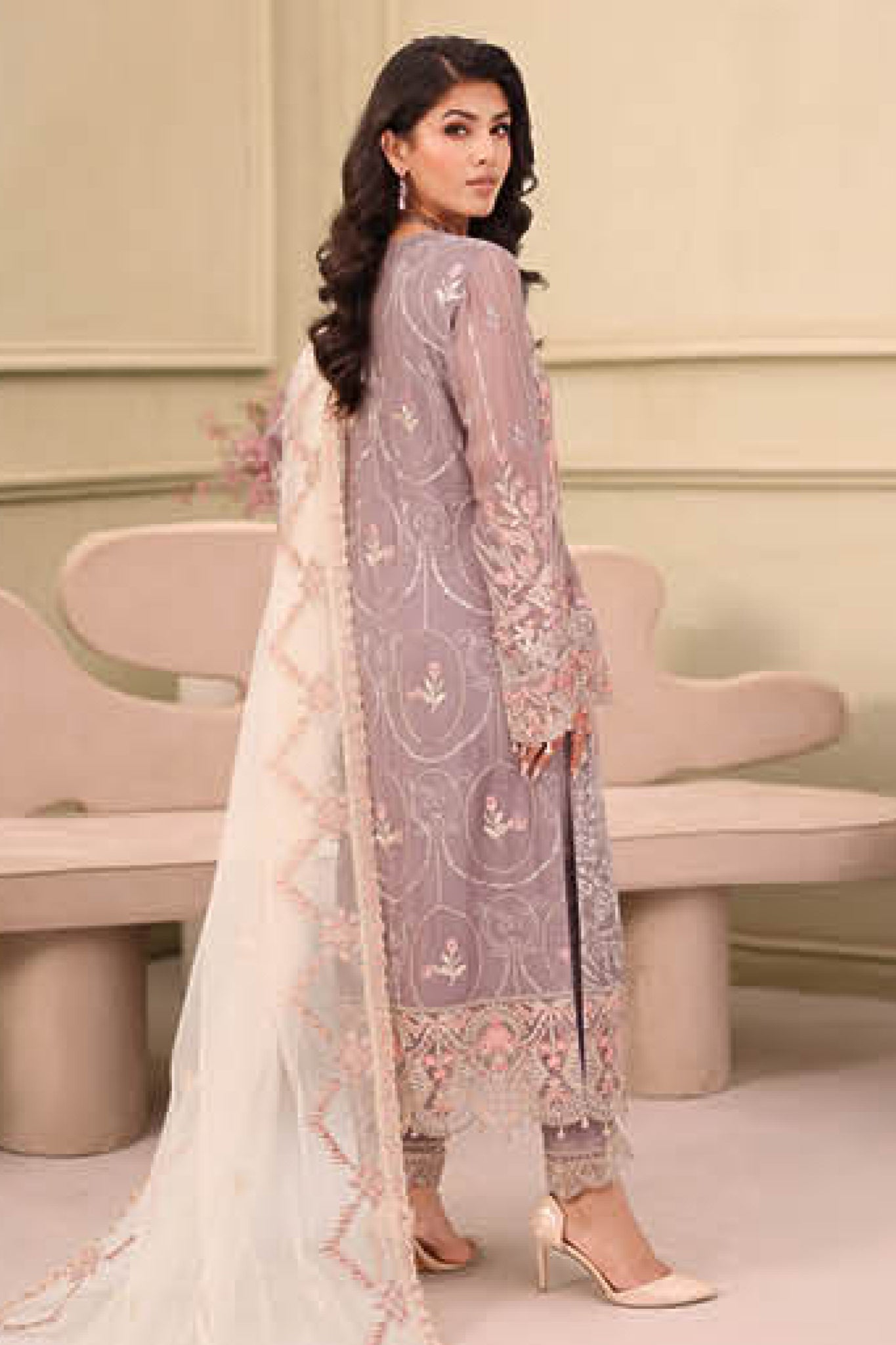 Ramsha Unstitched 3 Piece Luxury Chiffon Vol-27 Collection'2025-F-2712