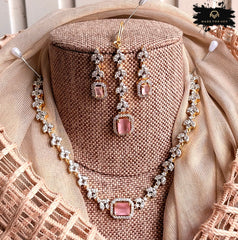 Made For Her-Elanza Zircon Necklace Set - KB1011