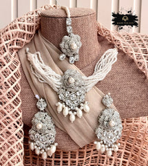 Made For Her-Pearl Gleam Choker Set - KSH1125